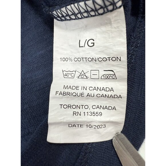 Hiro Clark T-Shirt Mens Size Large Navy Based On A True Story Short Sleeve - Picture 8 of 10